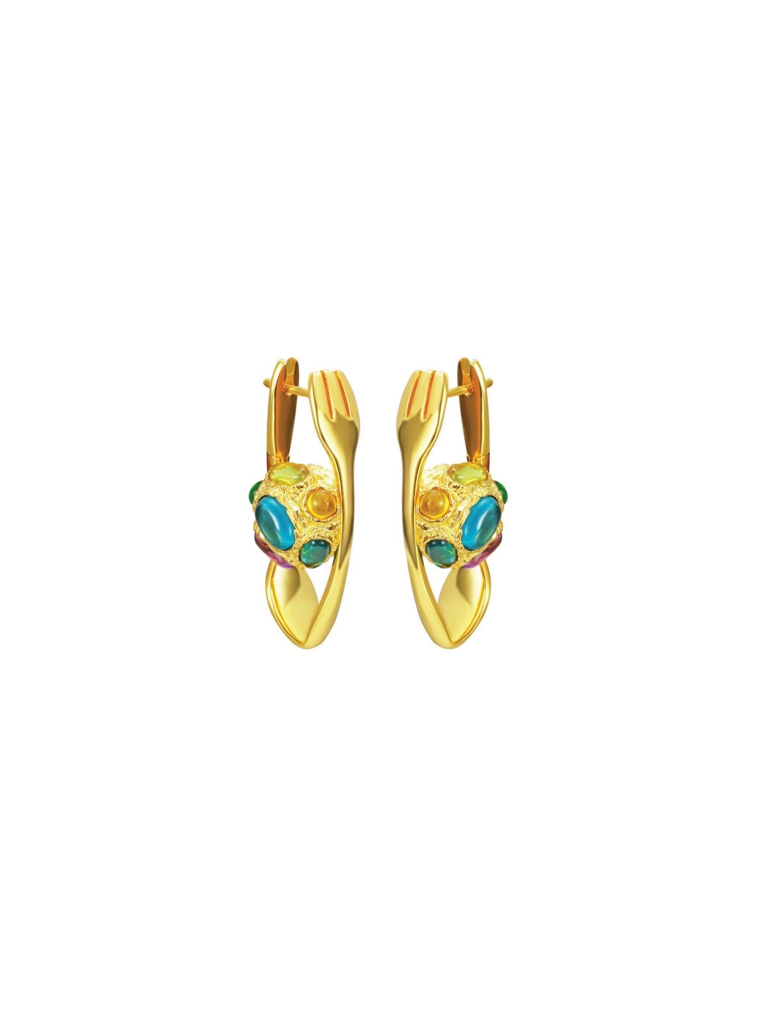 Moreish Earrings (Pair) - Set | Orange Cube