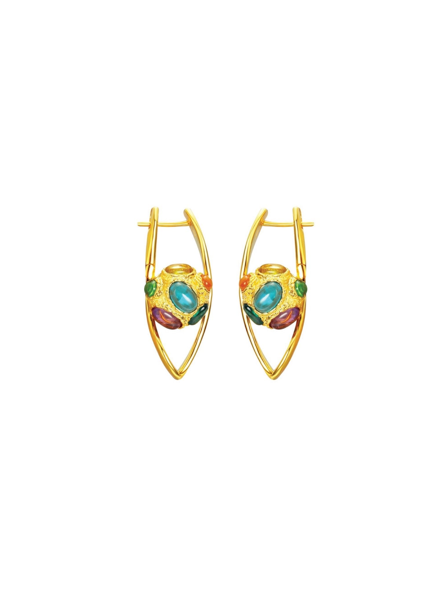 Moreish Earrings (Pair) - Set | Orange Cube