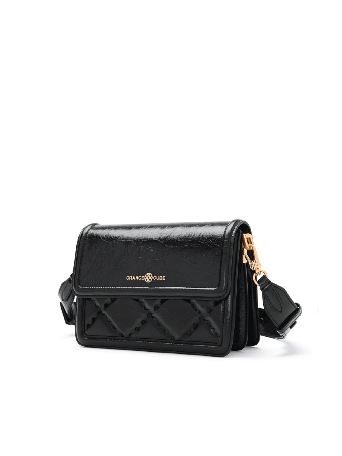 Mosaic Compact Messenger Bag - Black - Bag | Orange Cube