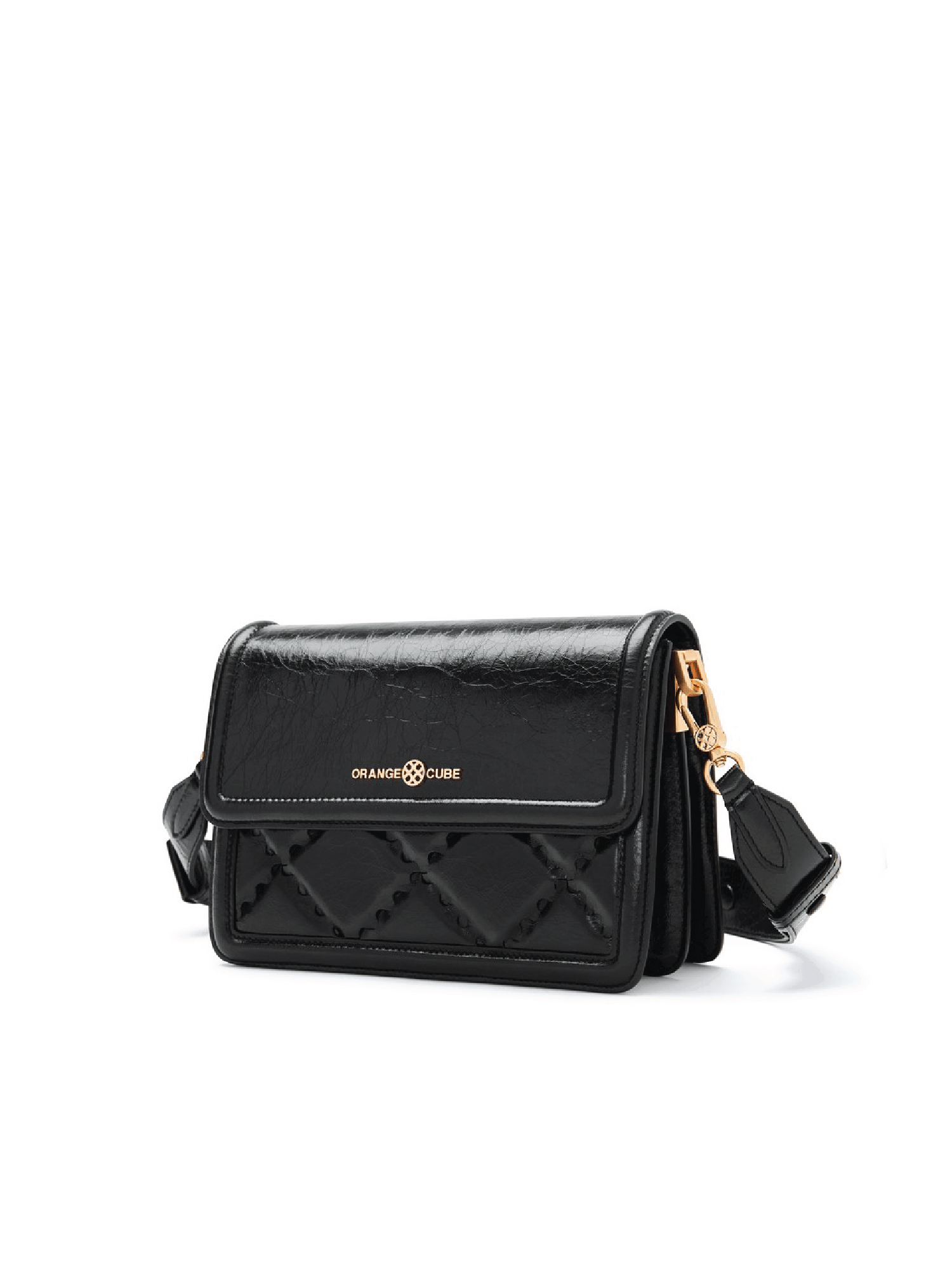 Mosaic Compact Messenger Bag - Black - Bag | Orange Cube