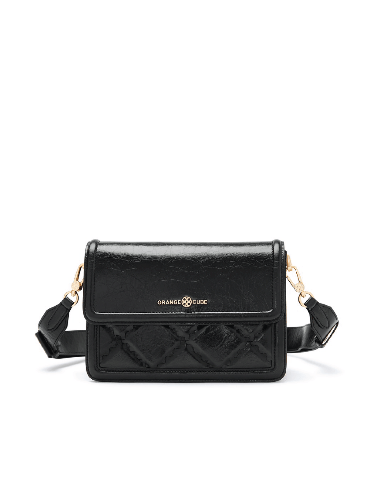 Mosaic Compact Messenger Bag - Black - Bag | Orange Cube