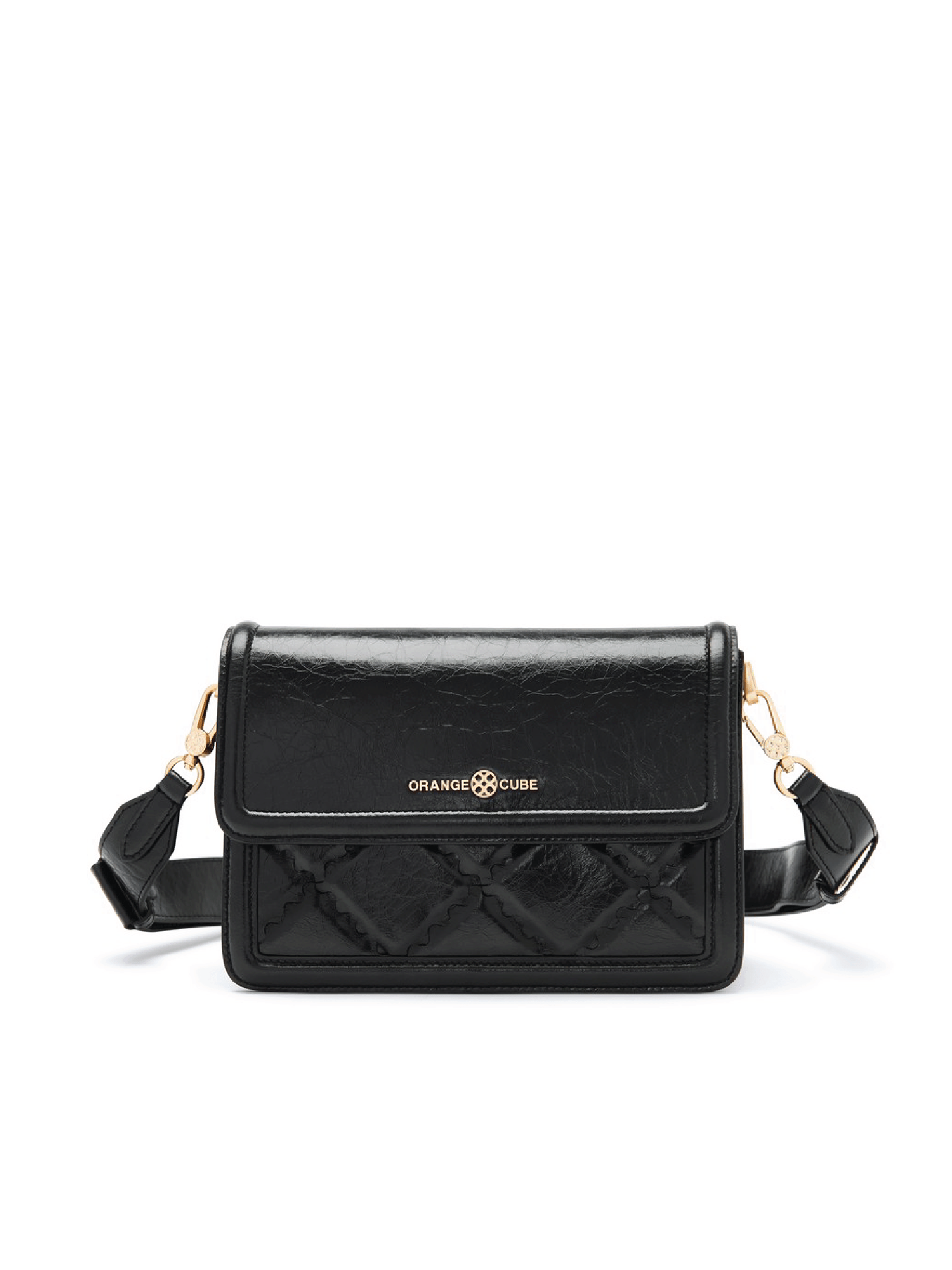 Mosaic Compact Messenger Bag - Black - Bag | Orange Cube