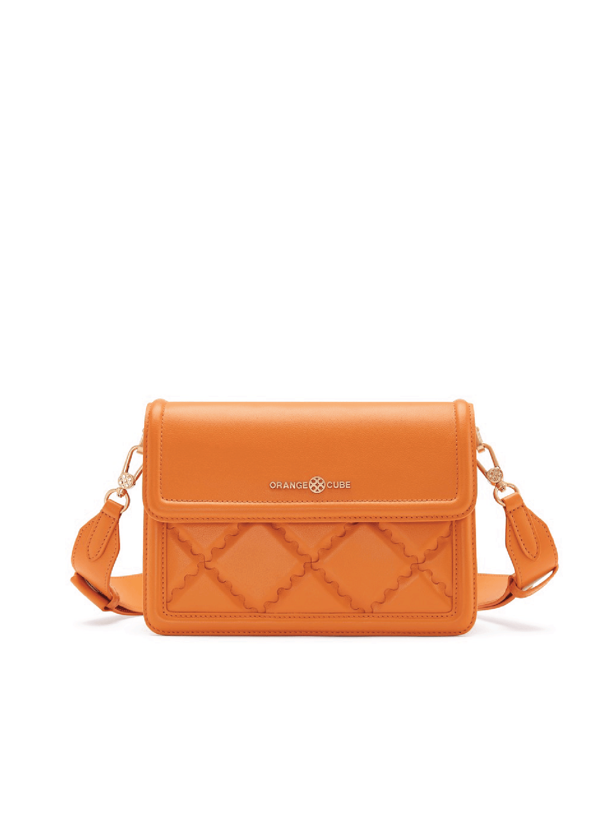 Mosaic Compact Messenger Bag - Orange - Bag | Orange Cube