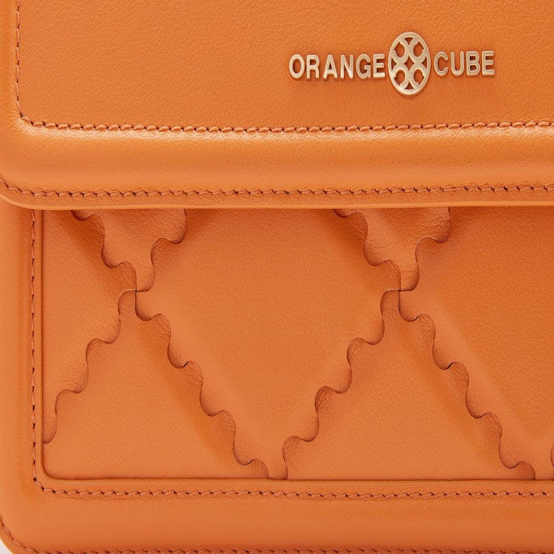 Mosaic Compact Messenger Bag - Orange - Bag | Orange Cube