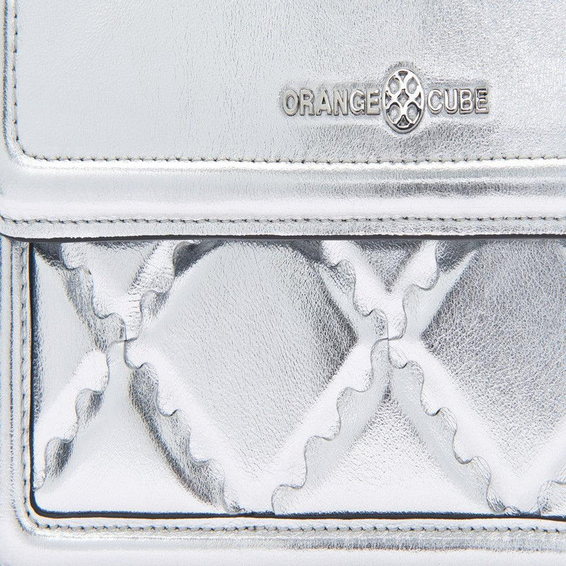 Mosaic Compact Messenger Bag - Silver - Bag | Orange Cube