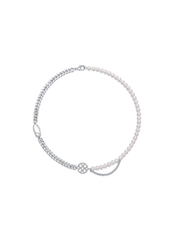 Multilayer Signature Necklace (White) - Necklace | Orange Cube