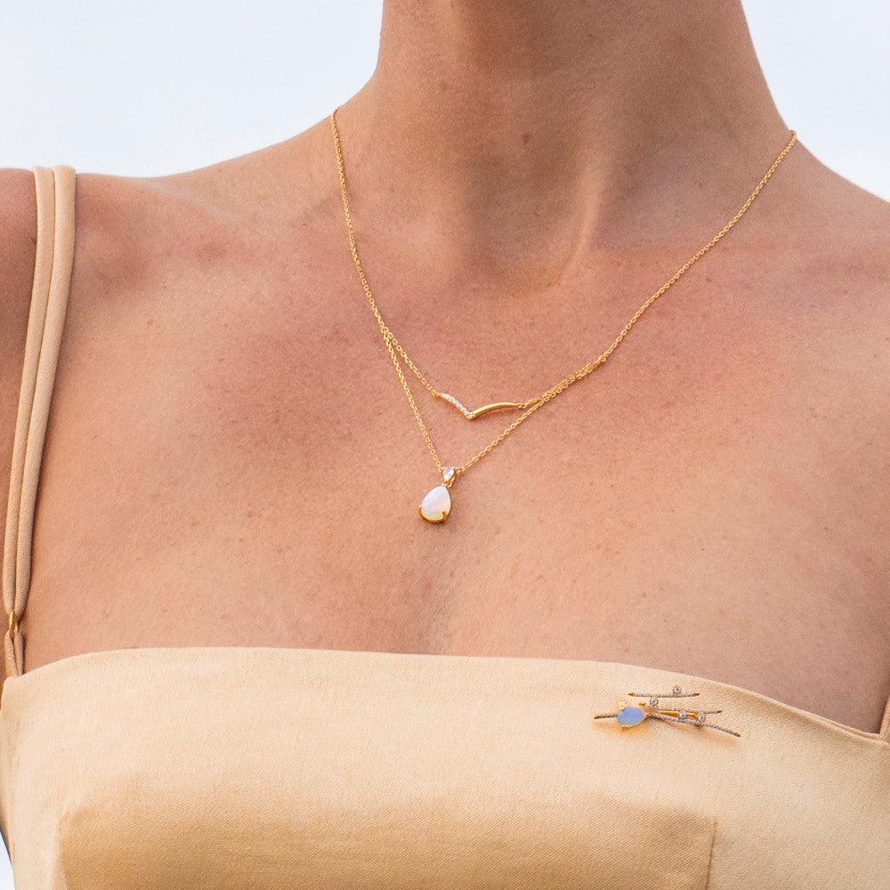 Mystic Necklace (V Shape) - Necklace | Orange Cube