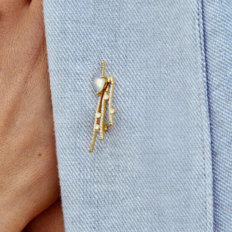 Mystic Stone Brooch - Brooch | Orange Cube