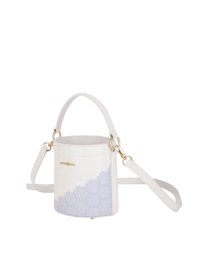 Quilted Impressions Bucket Bag - Lucent White/ Arctic Ice - Bag | Orange Cube