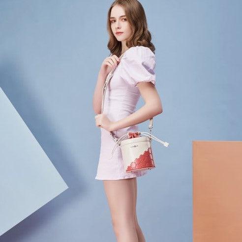 Quilted Impressions Bucket Bag - Moonbeam/ Faded Rose - Bag | Orange Cube
