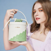 Quilted Impressions Bucket Bag - Star White/ Forest Green - Bag | Orange Cube