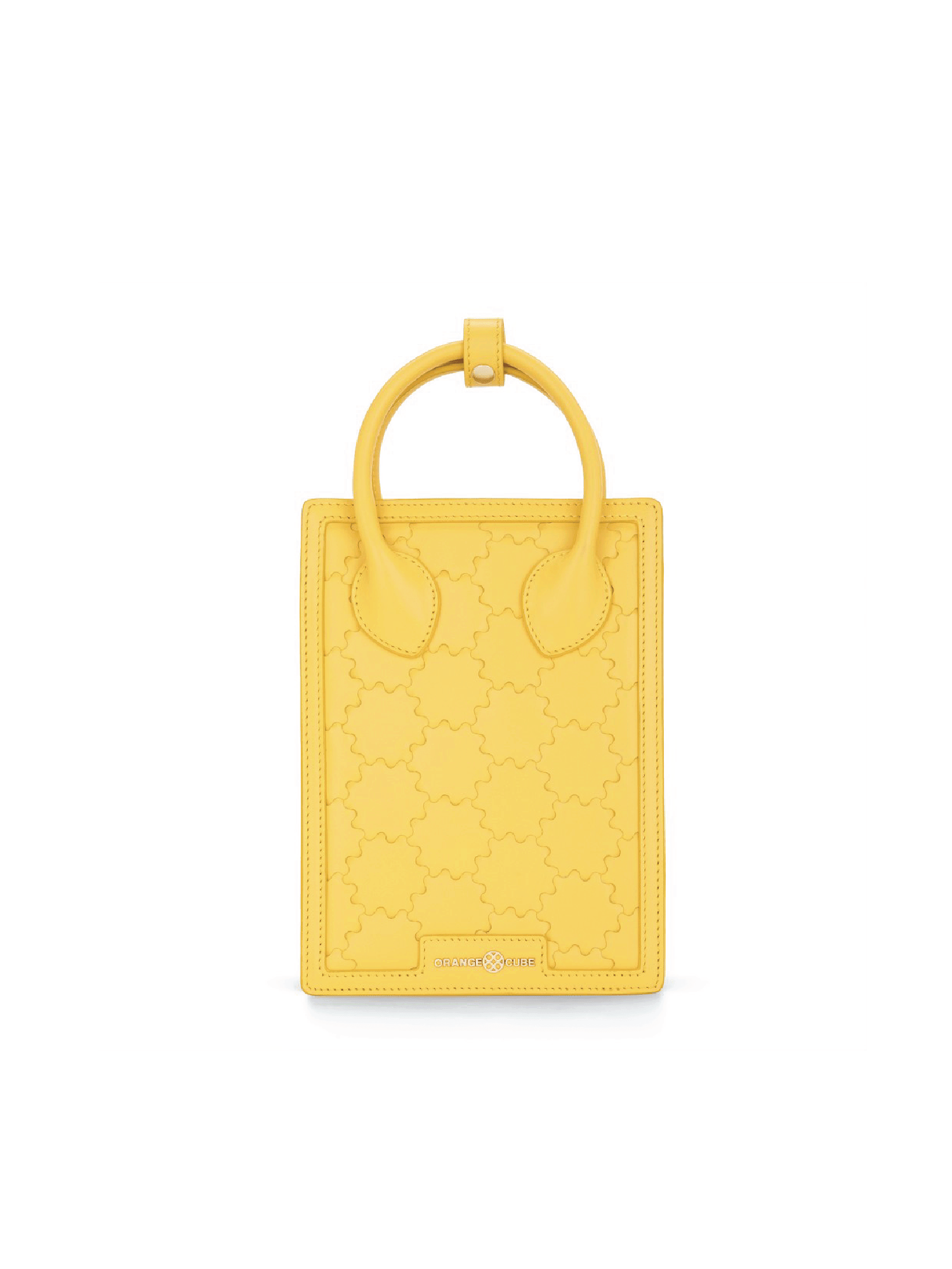 Leather Crossbody Bag | Quilted Impressions Mini Tote Bag - Yellow