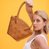 Quilted Impressions Wavy Tote Bag - Brown (Small) - Bag | Orange Cube
