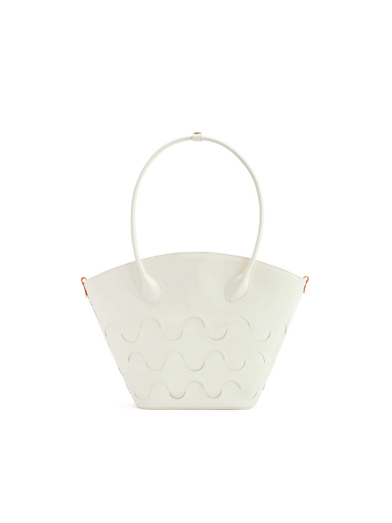 Quilted Impressions Wavy Tote Bag - White (Large) - Bag | Orange Cube