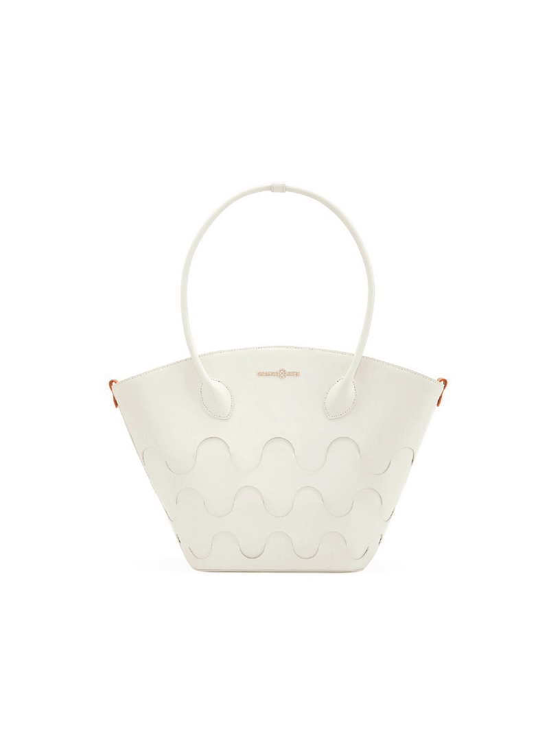 Quilted Impressions Wavy Tote Bag - White (Large) - Bag | Orange Cube