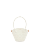 Small Quilted Impressions Wavy Tote Bag - White