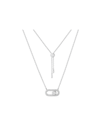 Radiance Happiness Lock Necklace (White) - Necklace | Orange Cube