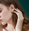 Raindrop Earring - C Shape (Smooth) (Single) - Earrings | Orange Cube
