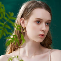 Raindrop Earring - C Shape (Textured) (Single) - Earrings | Orange Cube