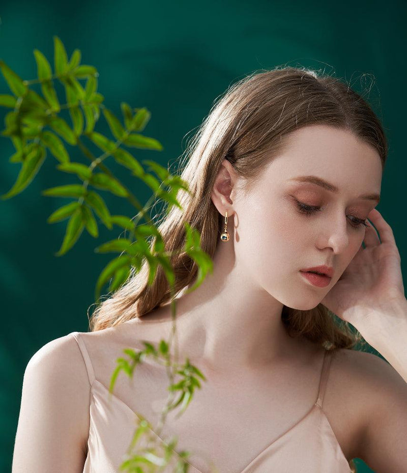 Raindrop Earring - Double Stones (Smooth) (Single) - Earrings | Orange Cube