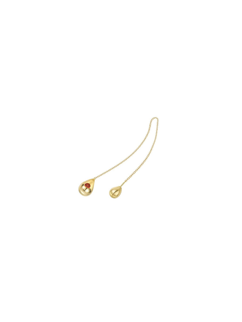 Raindrop Earring - Smooth Red (Single) - Earrings | Orange Cube