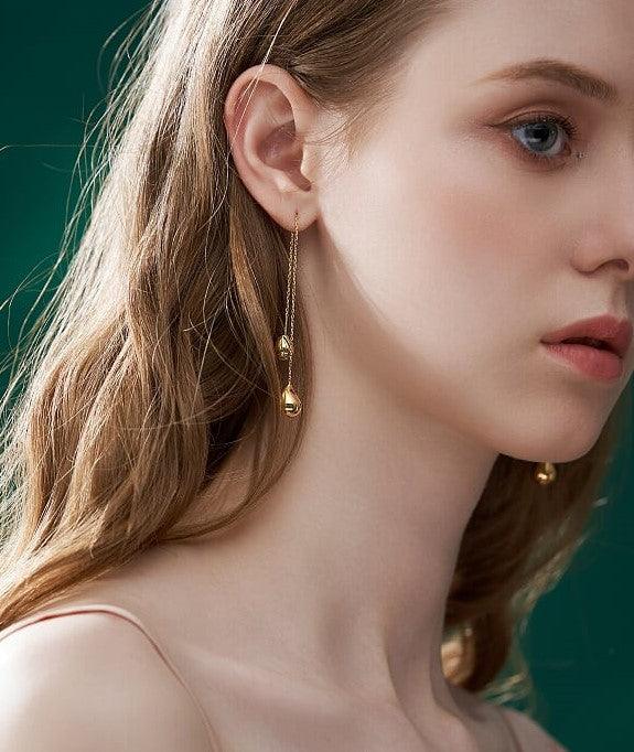 Raindrop Earring - Smooth Red (Single) - Earrings | Orange Cube