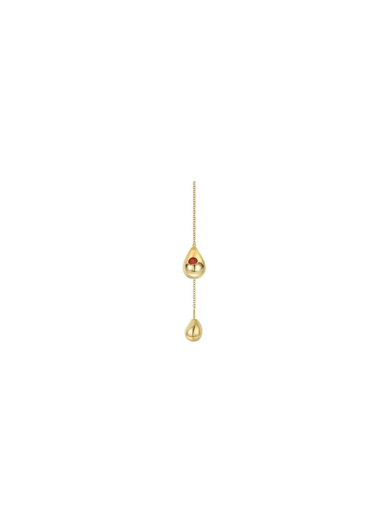 Raindrop Earring - Smooth Red (Single) - Earrings | Orange Cube