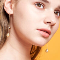 Raindrop Earring - Textured Red & Green (Single) - Earrings | Orange Cube