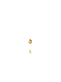 Raindrop Earring - Textured Red (Single) - Earrings | Orange Cube