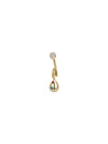 Raindrop Earring - Tri Stones (Smooth) (Single) - Earrings | Orange Cube