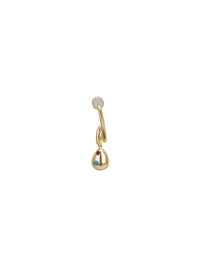 Raindrop Earring - Tri Stones (Smooth) (Single) - Earrings | Orange Cube
