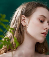 Raindrop Earring - Tri Stones (Smooth) (Single) - Earrings | Orange Cube