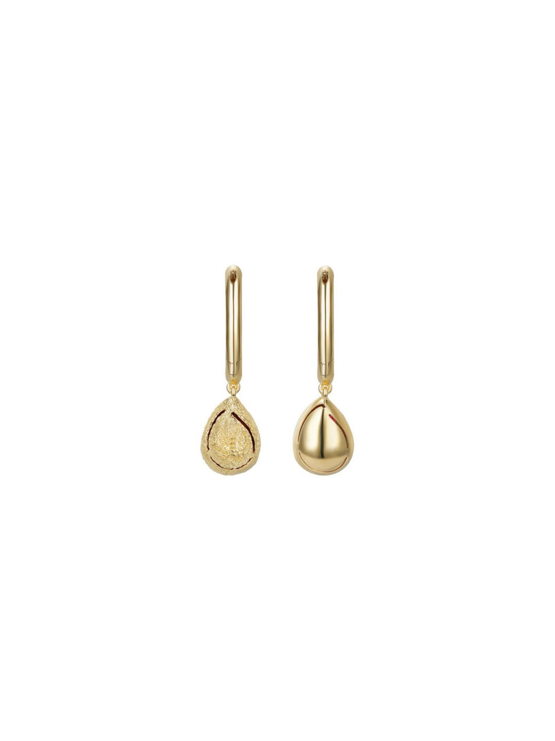 Raindrop Earrings - Double Stones (Pair) - Set | Orange Cube