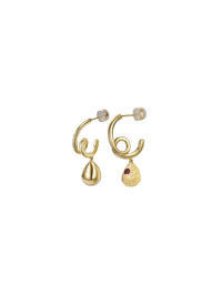 Raindrop Earrings - Spiral Red (Pair) - Set | Orange Cube