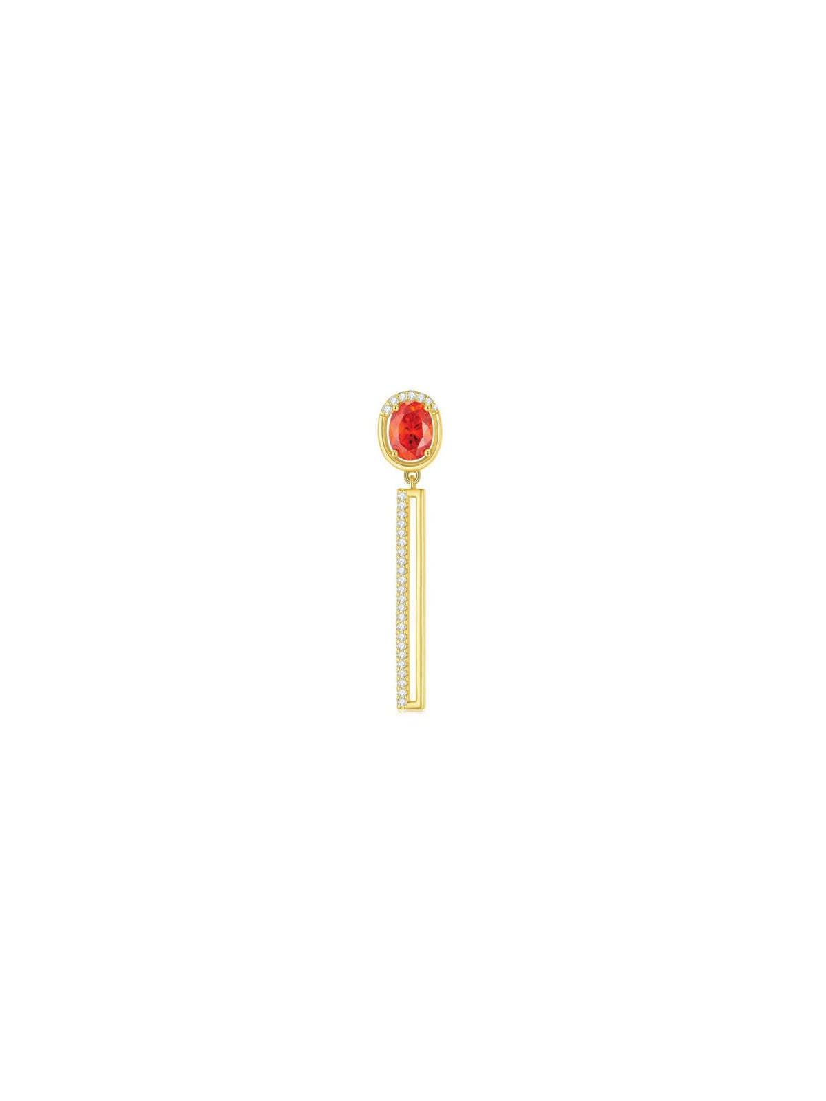 Red Bean Earring - Red (Single) - Earrings | Orange Cube