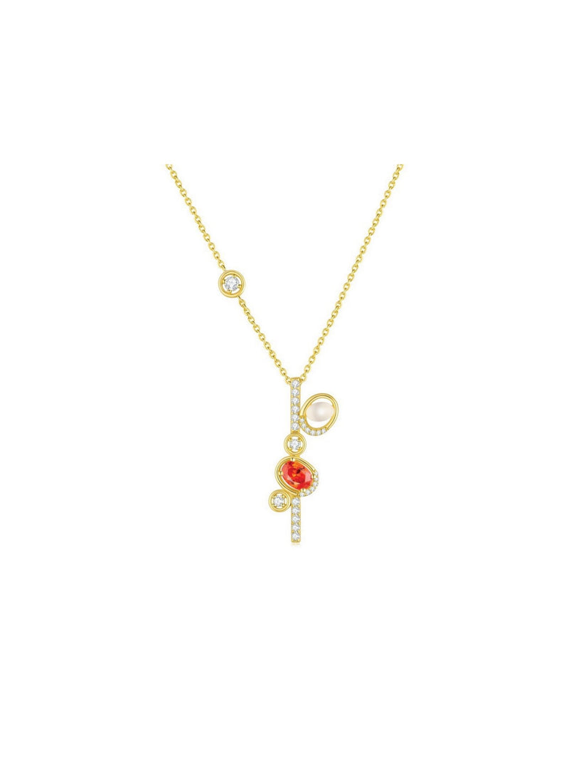 Red Bean Necklace - Necklace | Orange Cube