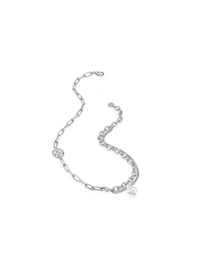 Signature Double Chain Necklace (White) - Necklace | Orange Cube