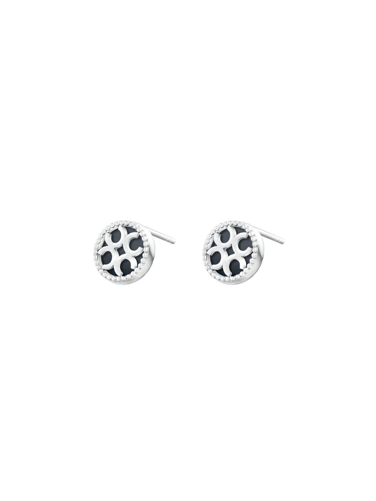 Signature Studs - Black (White) (Pair) - Set | Orange Cube