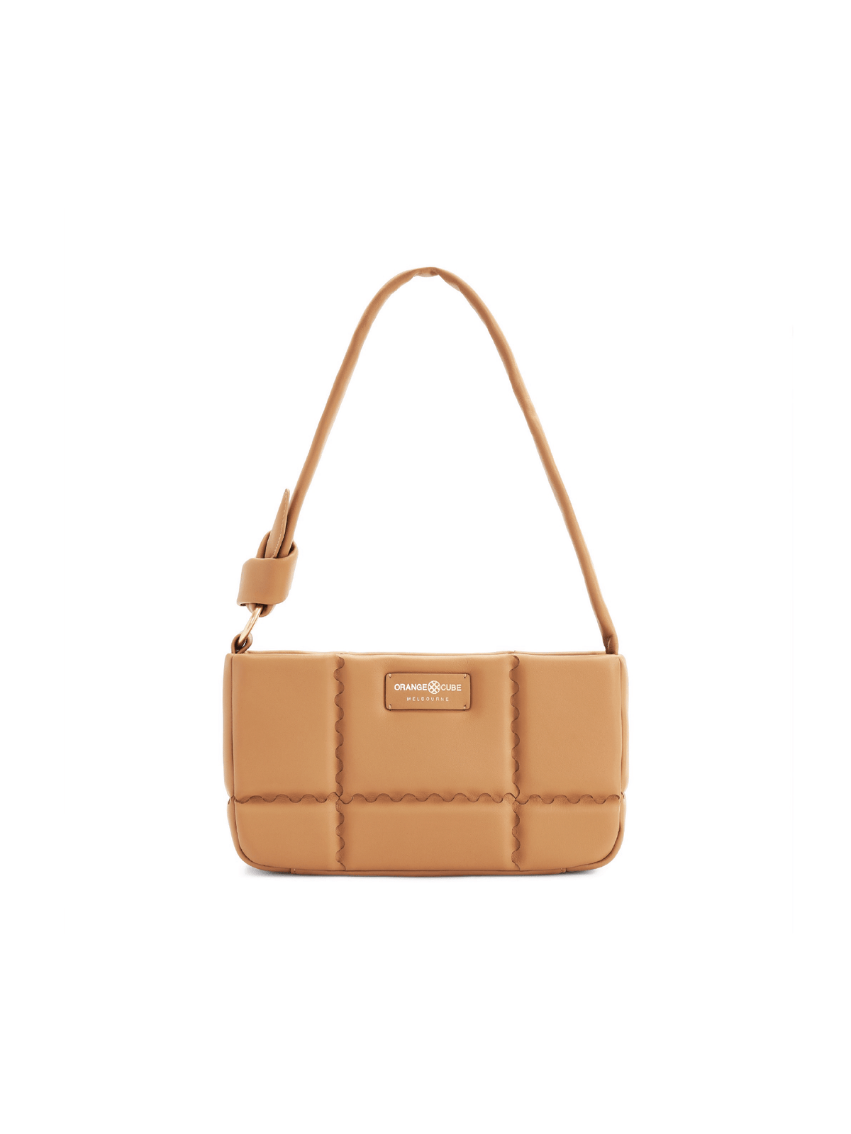 Square Stitch Cushion Shoulder Bag - Caramel - Bag | Orange Cube