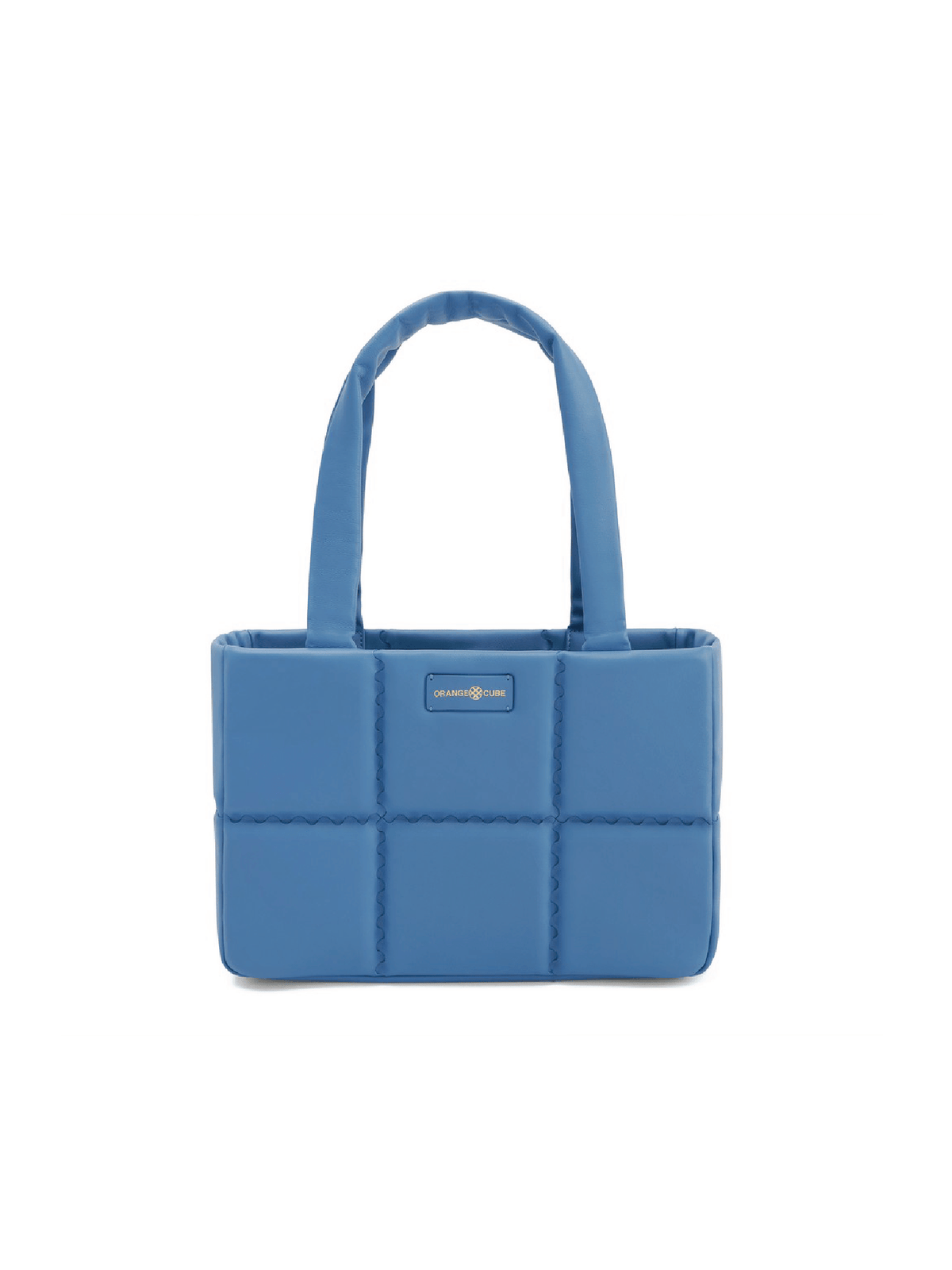 Square Stitch Cushion Tote - Sky Blue - Bag | Orange Cube