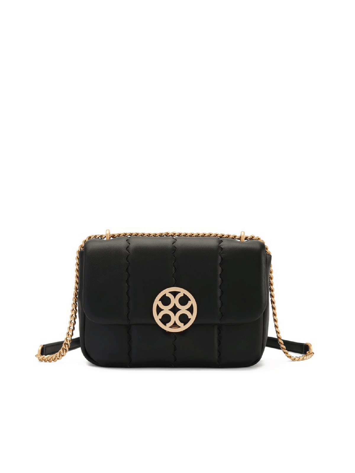 Square Stitch Flap Bag - Black - Bag | Orange Cube