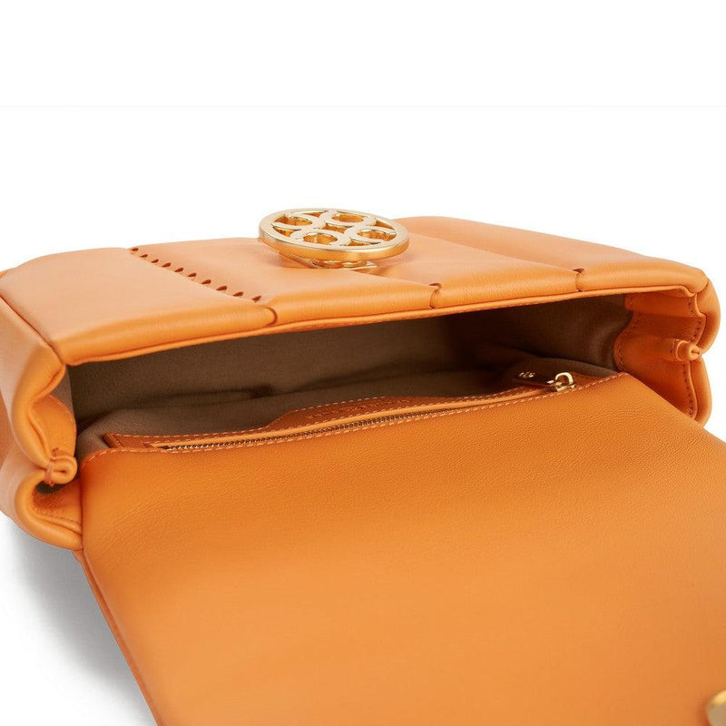 Square Stitch Flap Bag - Orange - Bag | Orange Cube