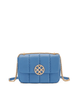 Square Stitch Flap Bag - Sky Blue