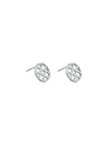 Textured Signature Studs (White) (Pair) - Set | Orange Cube