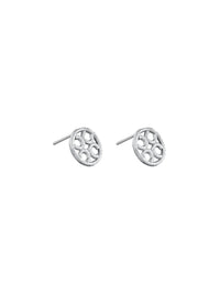 Textured Signature Studs (White) (Pair) - Set | Orange Cube