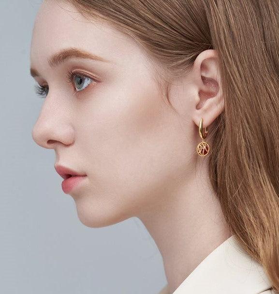 Venus Earrings (Pair) - Set | Orange Cube